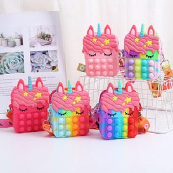 Túi Đeo Chéo Pop It Ngựa Bony Nhấn Bóp Giảm Căng Thẳng Stress Hiệu Quả Pop It Túi Mini Đeo Chéo Cho Bé - BỐ KHỦNG LONG