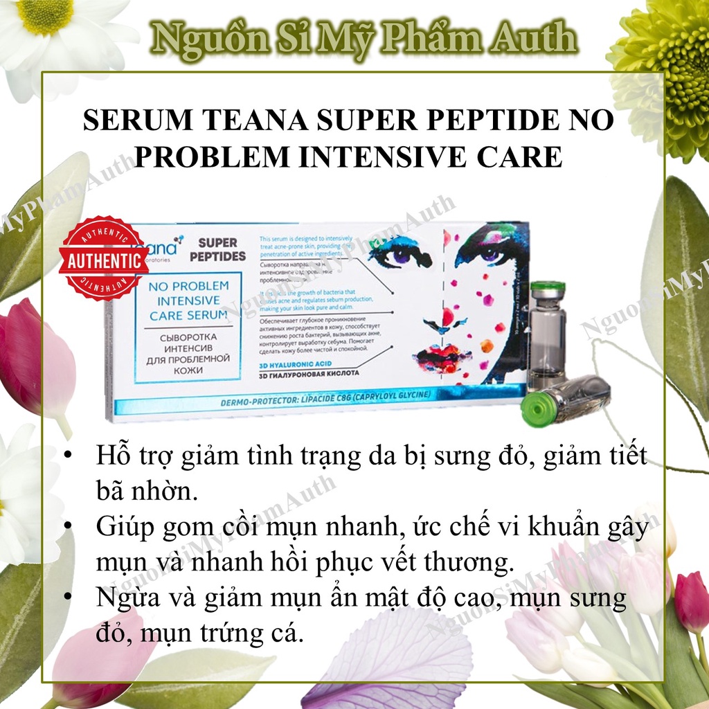 Hộp 10 ống tean supper peptidess intensivee care hỗ trợ loại bỏ mụn