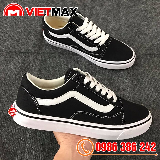 [Kèm Box] Giày Vans Thấp Cổ Đen Trắng Nam Nữ | BigBuy360 - bigbuy360.vn