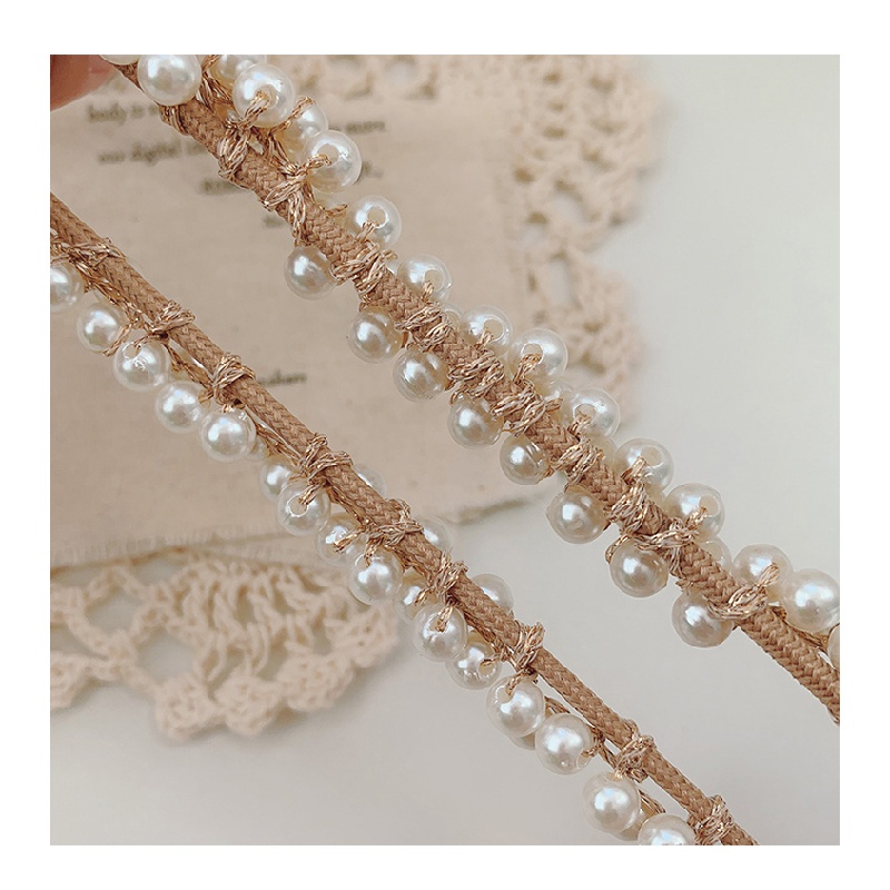 Mới Dây Cột Tóc Đính Ngọc Trai Đơn Giản Phong Cách Hàn Quốc