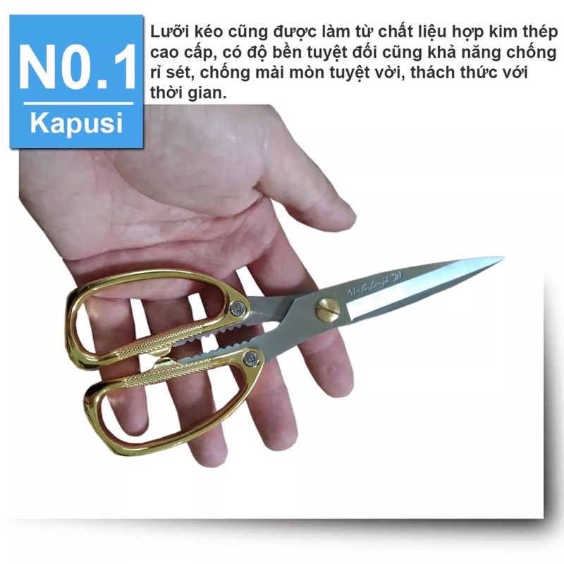 Kéo cắt thực phẩm đa năng - kéo nhà bếp INOX siêu sắc siêu bền Hàng nội địa Nhật (JAPAN)