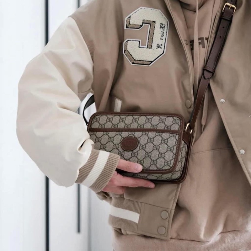 Túi đeo chéo Nam nữ Gc hộp interlocking size 22 Fullbox nam châm