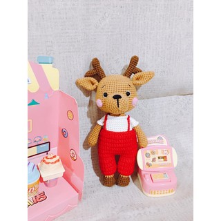 Gấu tuần lộc bằng len - Gấu len handmade - quà tặng Noel