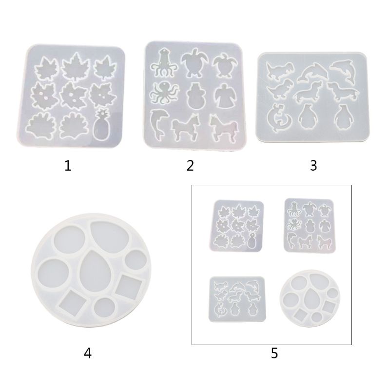 Khuôn Silicone Làm Mặt Vòng cổ Hình Lá Phong