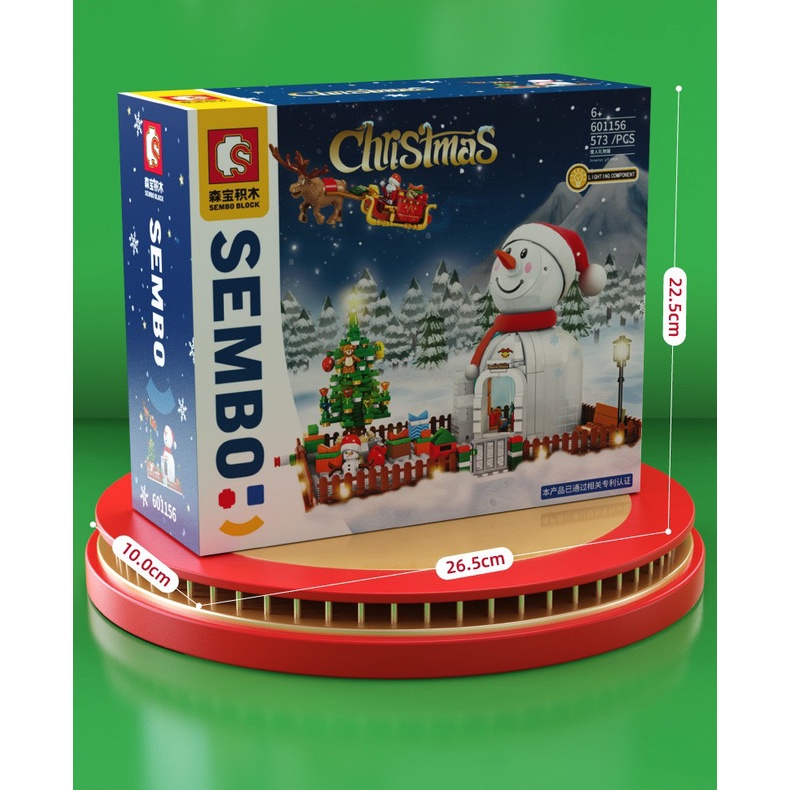 Lego ngôi nhà giáng sinh 573 chi tiết - Hãng Sembo Block