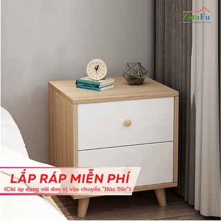 Tủ Kệ Để Đầu Giường Có 2 Ngăn Kéo Trang Trí Phòng Ngủ TUTT-01
