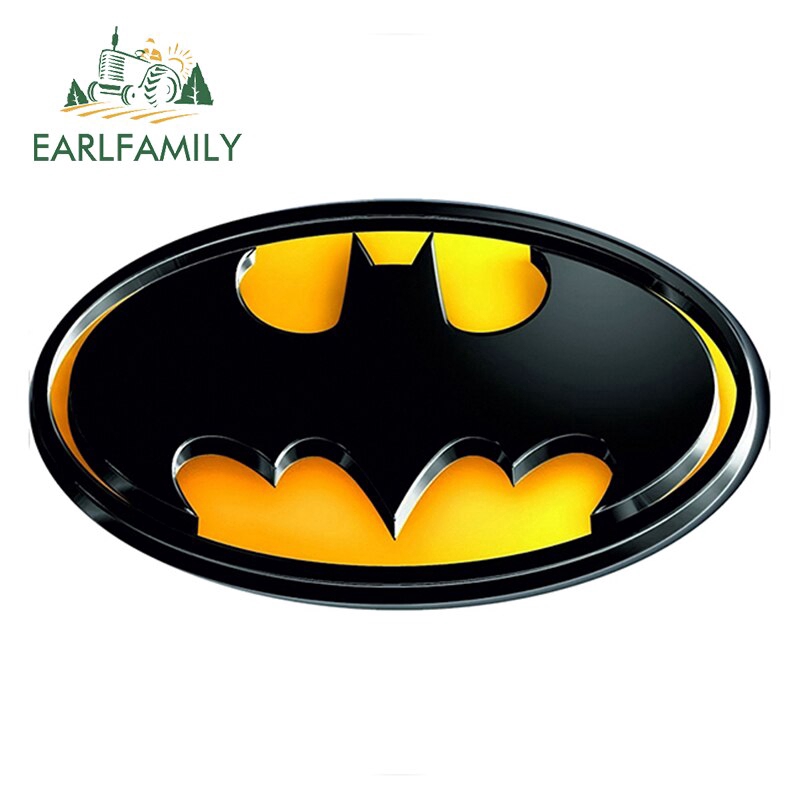 Earlfamily Đề Can vinyl Dán Trang Trí Xe Hơi Hình logo Siêu Anh Hùng batman Vui Nhộn Chống Thấm Nước