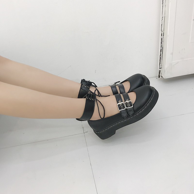 (Có sẵn) Giày búp bê lolita thắt dây