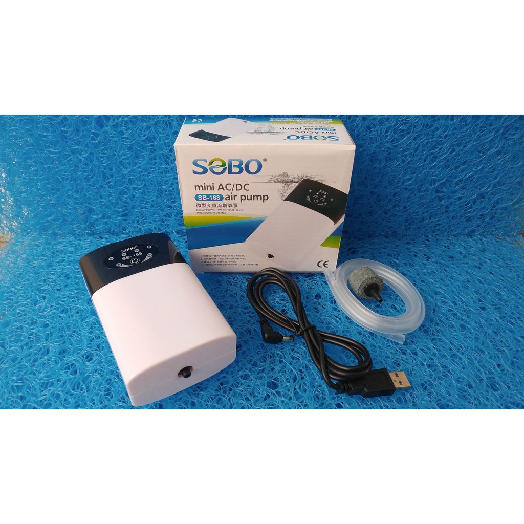 Máy sủi khí tích điện mini SOBO.