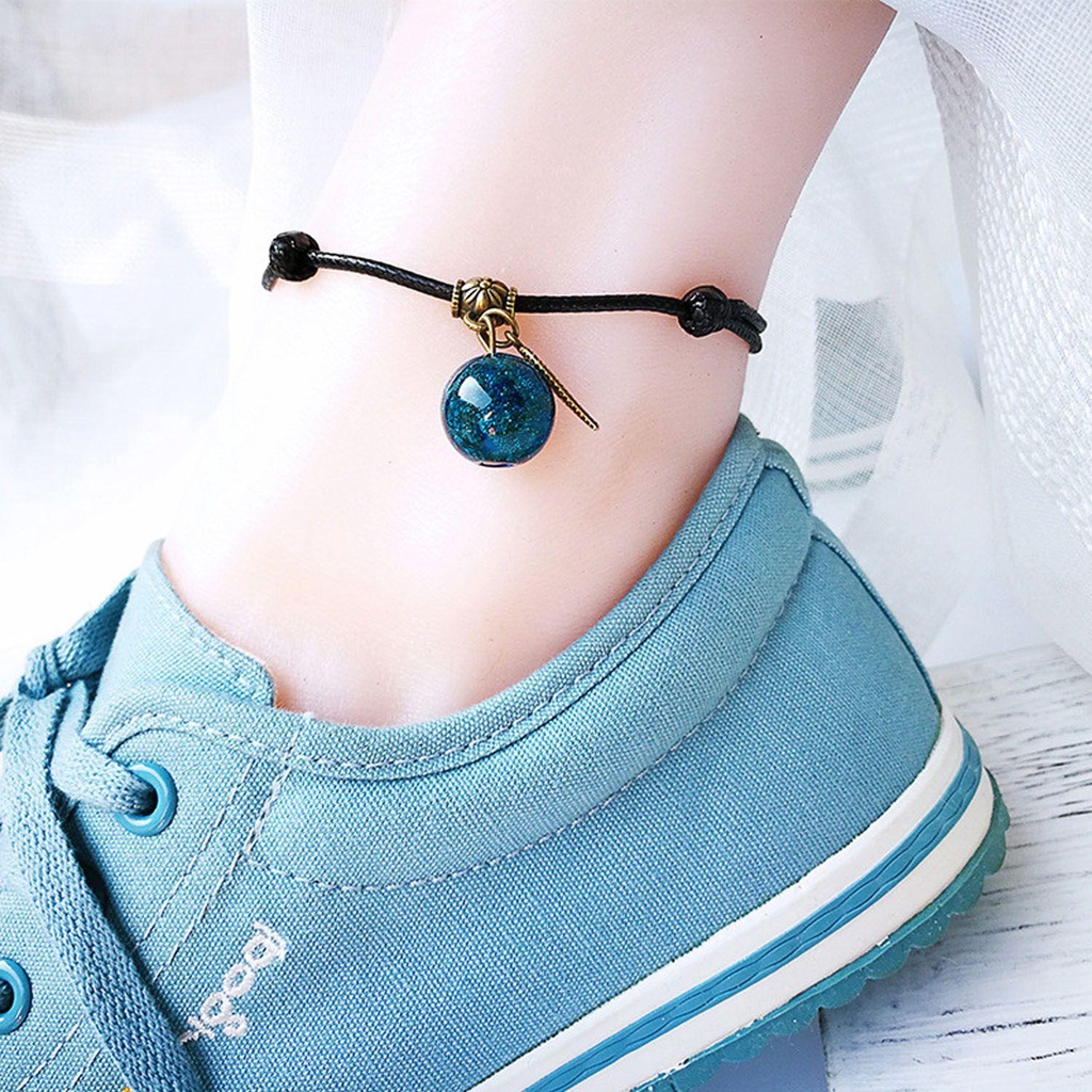 Lắc Chân Đính Hạt Đơn Giản Thời Trang Đi Biển Mùa Hè