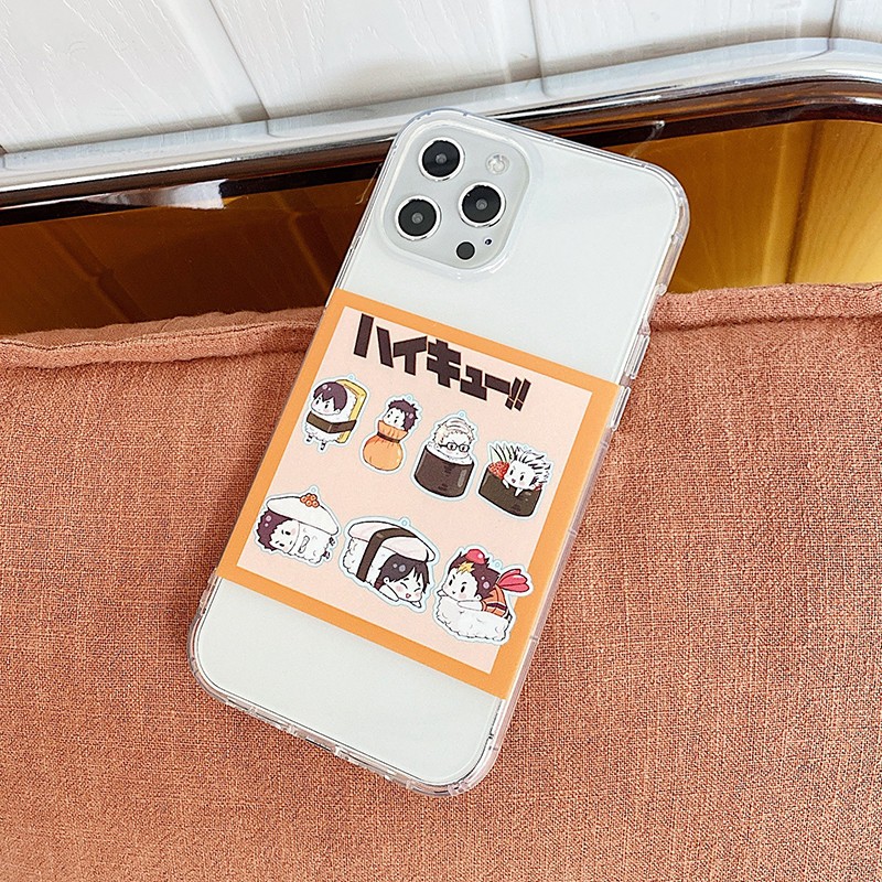 Ốp Lưng Case iPhone Dẻo  Siêu Trong Dẻo Không Ngả Màu Shusi Haikyuu Cho 7G/8G đến 12 Promax
