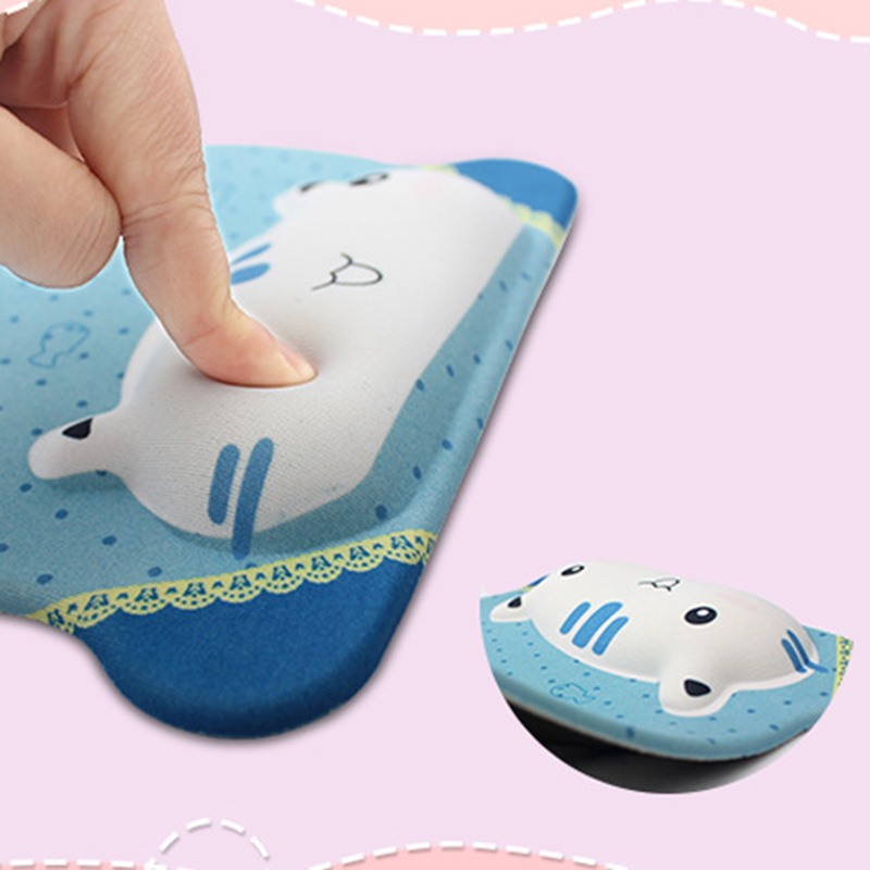 Miếng Lót Chuột Máy Tính Bằng Silicon Mềm Họa Tiết Hoạt Hình Dễ Thương
