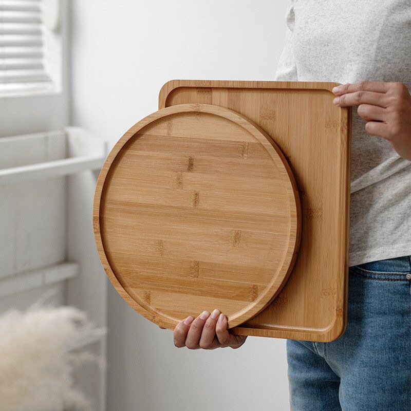 Khay trà bằng tre tự nhiên thân thiện với môi trường