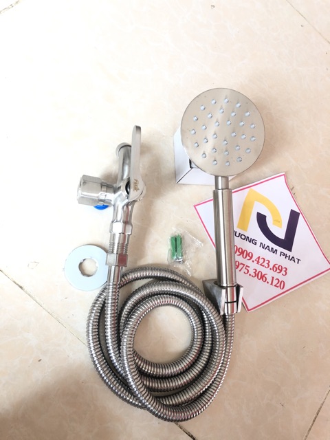 {TĂNG ÁP MẠNH} Combo Củ sen Tắm Lạnh INOX 304 F7001 Fotar và tay sen tắm dây sen đủ bộ