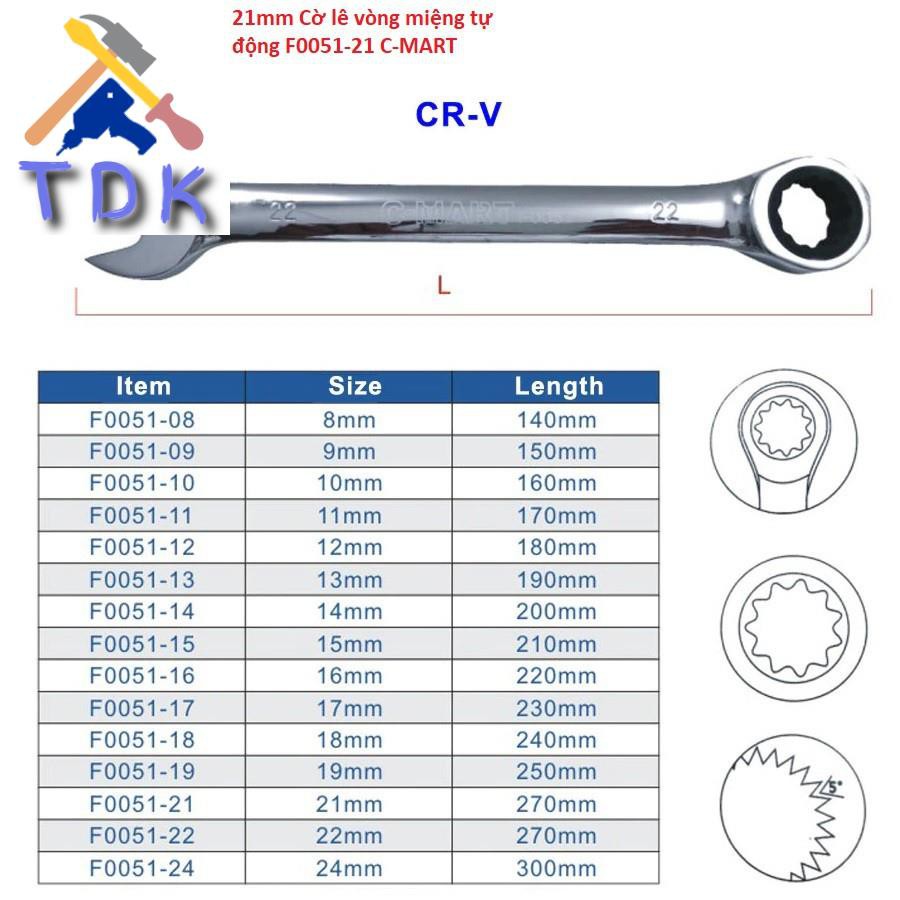 21mm Cờ lê vòng miệng tự động F0051-21 C-MART