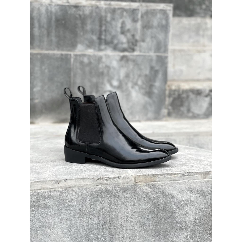 Giày Chelsea Boots nam SN14 cao cổ da bò đế độn 4cm cá tính năng động trẻ trung