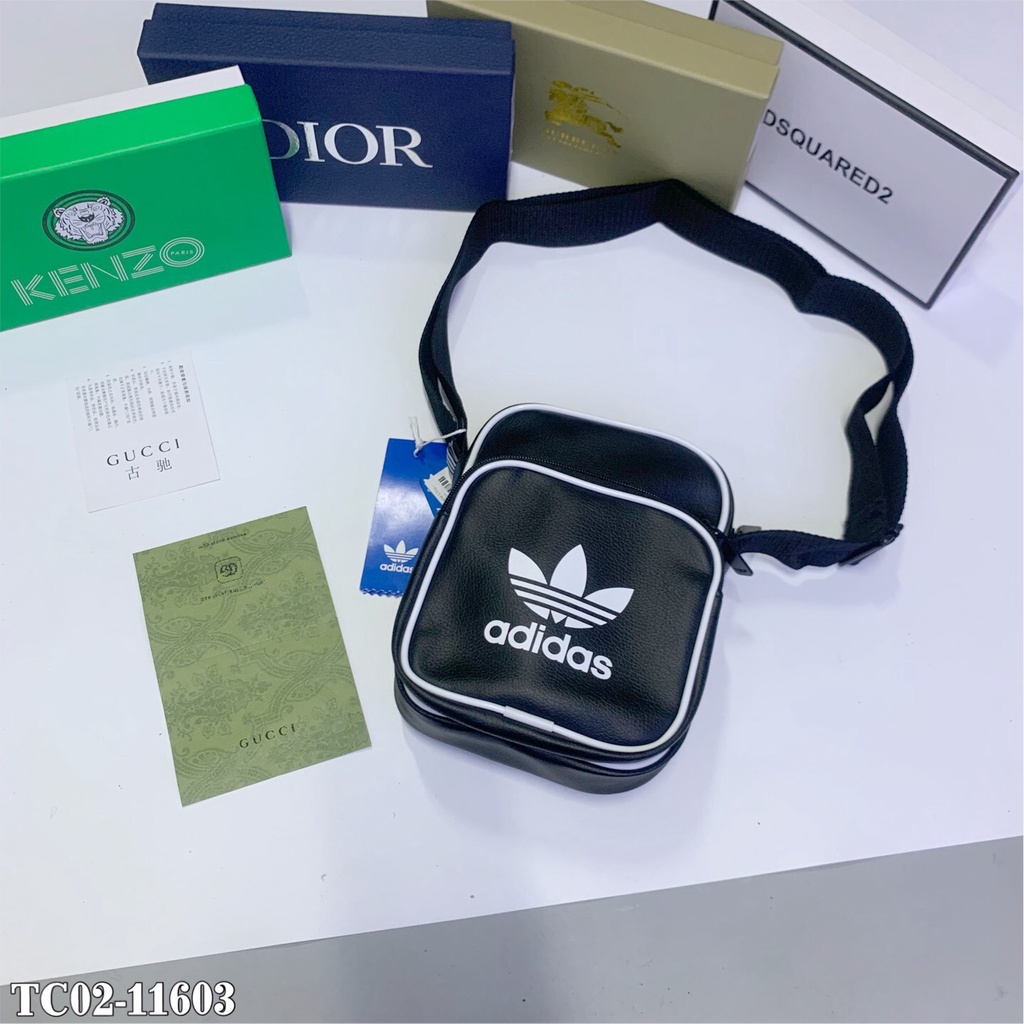 Túi Đeo Chéo Adidas Hàng Xuất Dư  - Bag Đeo Chéo Nam Nữ Nhiều Màu Phối Hoạ Tiết Logo In Chữ Nổi