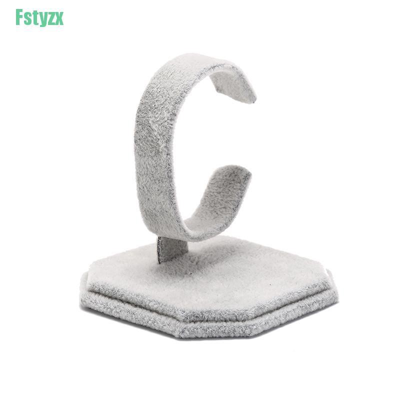 fstyzx 1pc velvet c type design bracelet bangle watch display rack stand jewelry holder