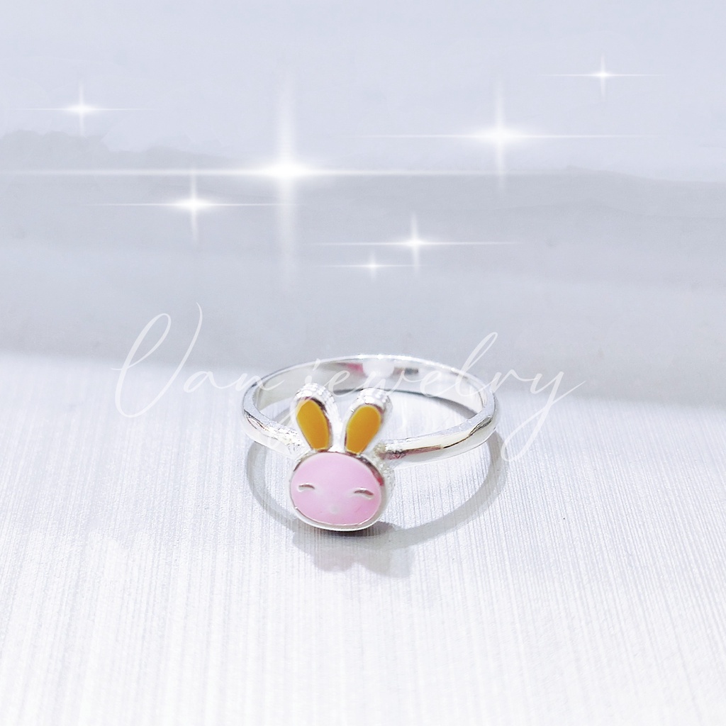 Nhẫn bạc Nhẫn Thỏ con nhỏ xinh cho bé Van Jewelry V10722