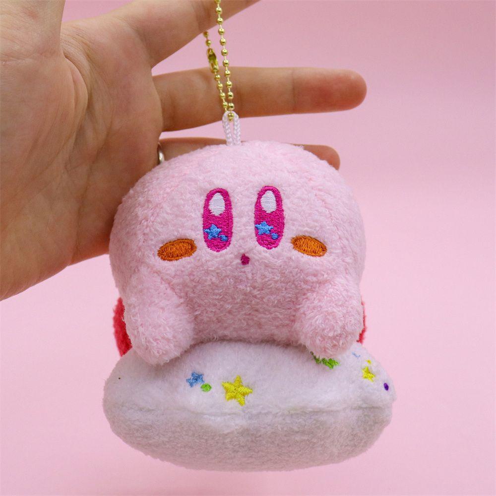 NICKOLAS Móc Khóa Nhồi Bông Hình Nhân Vật Hoạt Hình Kirby Dễ Thương