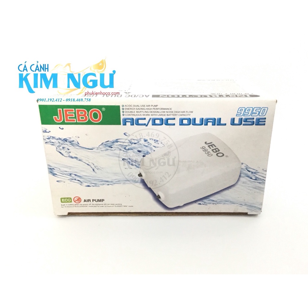 Sủi Oxy Tích Điện Hồ Cá JEBO 9950
