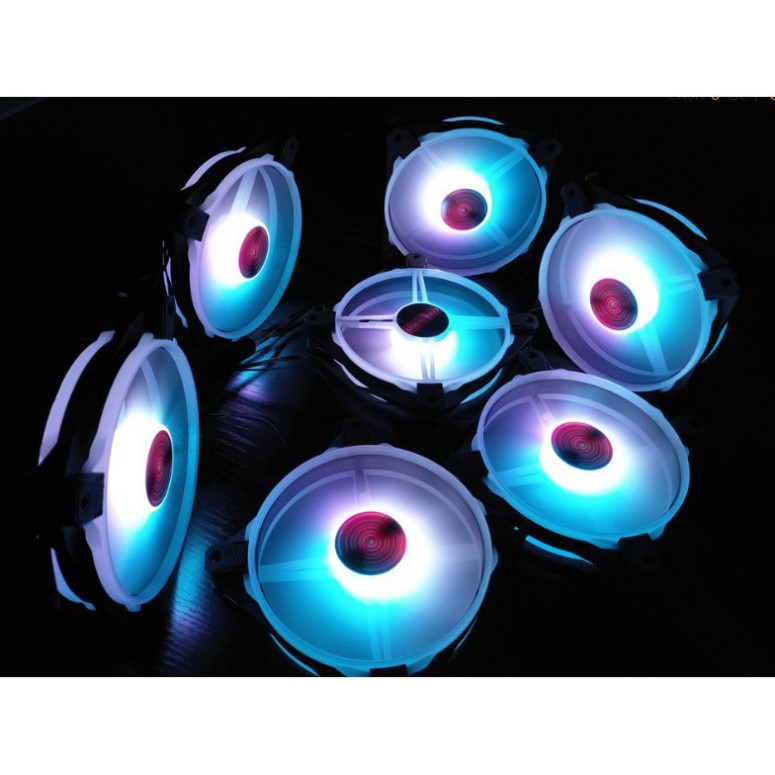 VH0H Quạt Tản Nhiệt, Fan Led RGB Coolmoon V5 - Đồng Bộ Hub Coolmoon 8 Q80