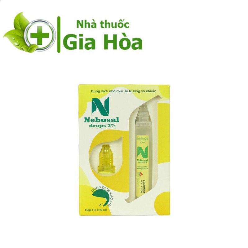 Dung dịch nhỏ mũi Nebusal drops 3% (CPC1) giúp thông mũi, giảm nghẹt mũi, sổ mũi