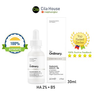 Tinh chất cấp nước, phục hồi da The Ordinary Hyaluronic Acid 2% + B5 - Cila House