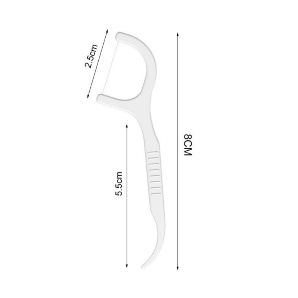 Tăm chỉ nha khoa tiệt trùng hộp 50 cây - Tăm nha khoa vệ sinh kẽ răng chân nướu chuyên dụng