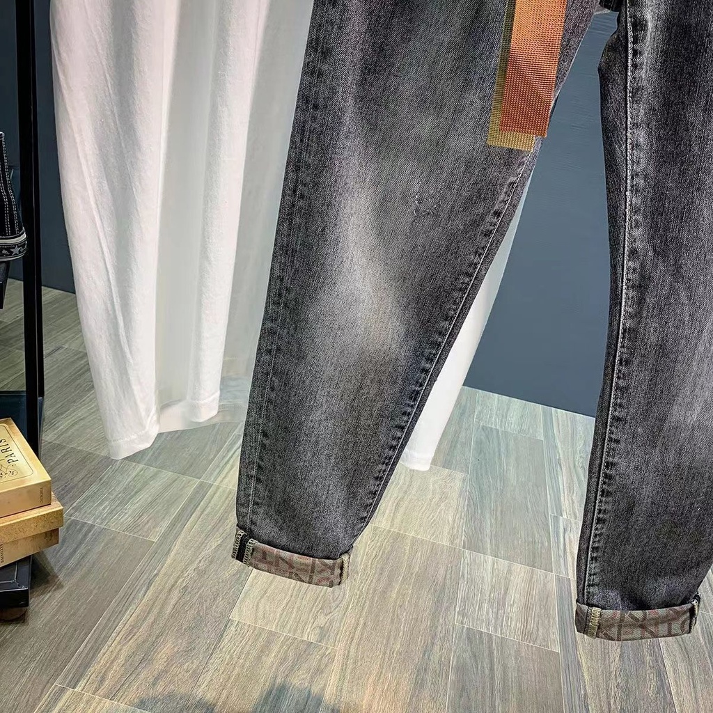 Quần Jean skinny Jean Màu Xám Khói Thời Trang Xuân Hè Phong Cách Hàn Quốc Mới 2022 Cho Nam
