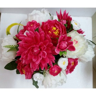 bình hoa mẫu đơn, thược dược