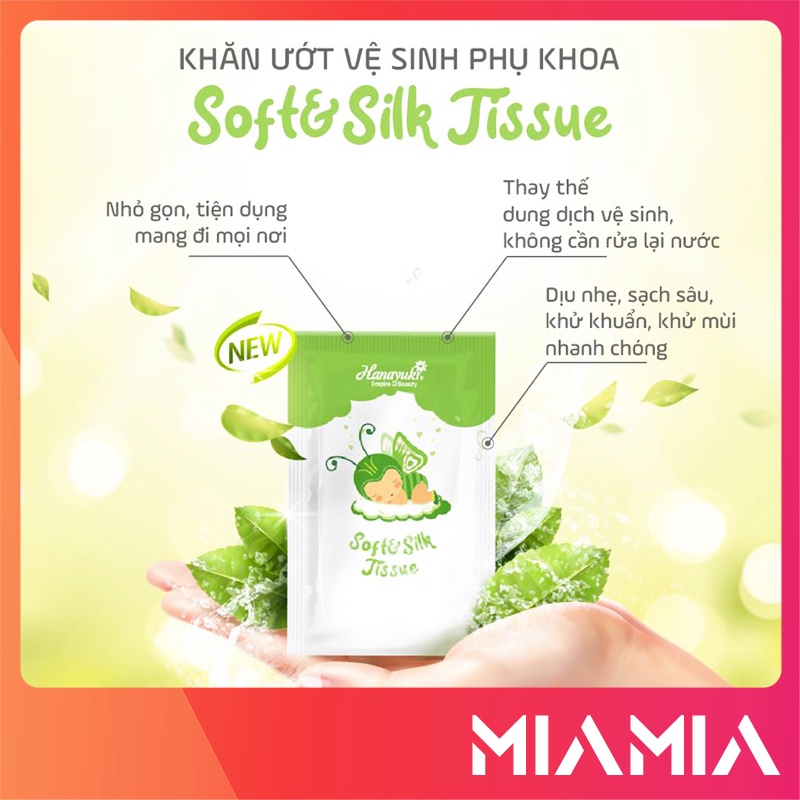 Khăn Giấy Ướt Vệ Sinh Hanayuki Chính Hãng Hana Soft Silk Jissue 20 Gói - 8936205370438