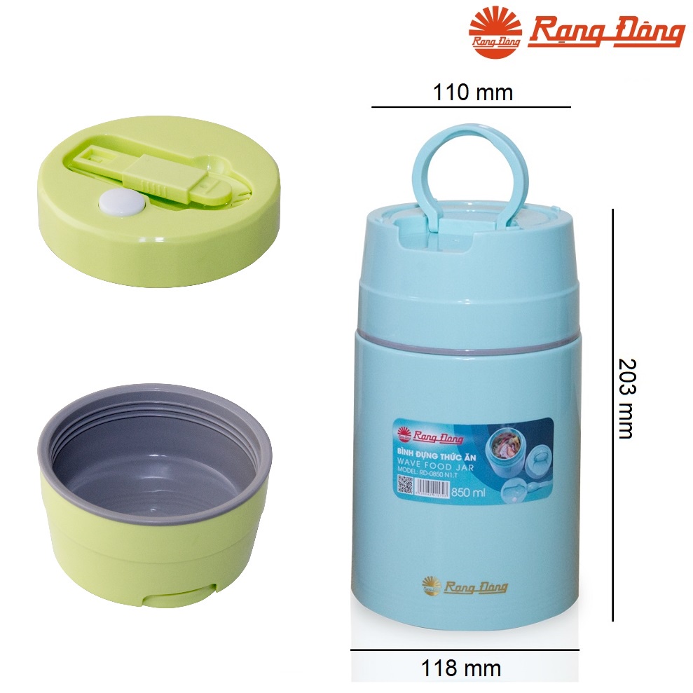 Bình thuỷ đựng thức ăn giữ nhiệt Rạng Đông 850 mL 0850 N1.T