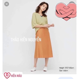 Chân váy lụa Uniqlo tag Nhật