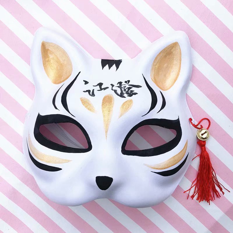 (Mask fox_cosplay) Mặt nạ mèo/Mặt nạ cáo/Vẽ sẵn Mặt Nạ Mèo Thần Tài Mặt Nạ Hồ ly, mặt nạ mèo thủ công | BigBuy360 - bigbuy360.vn