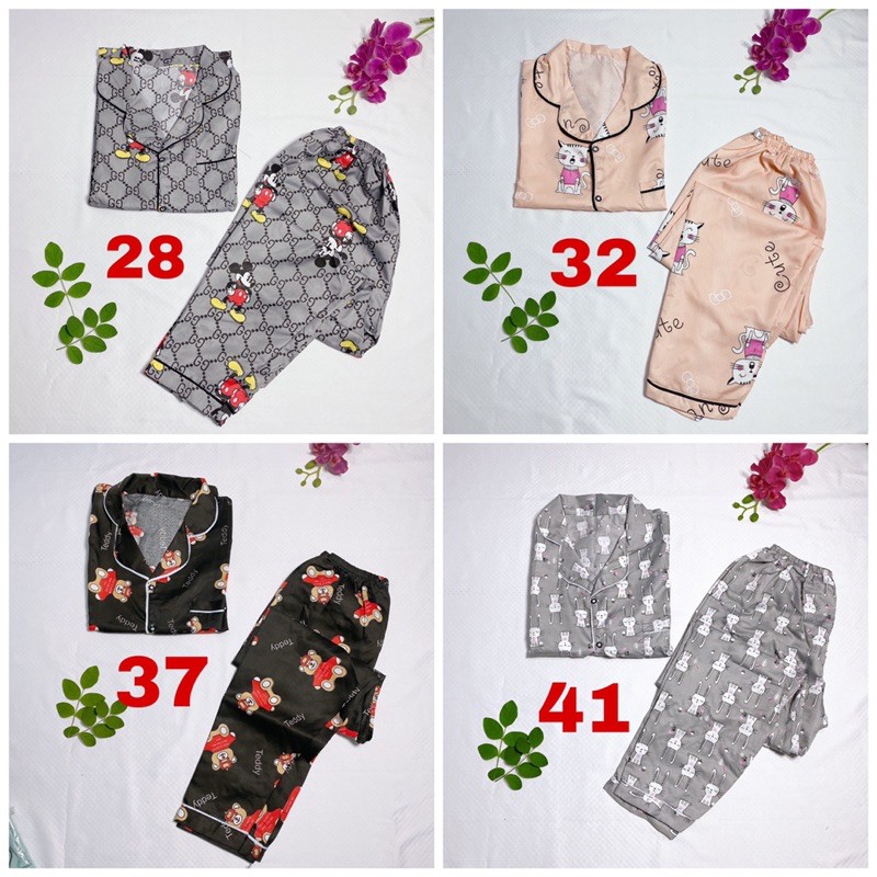 Mẫu mới về đồ bộ pijama ngủ mặc nhà thái lan chất kate thái loại 1 tay ngắn quần dài