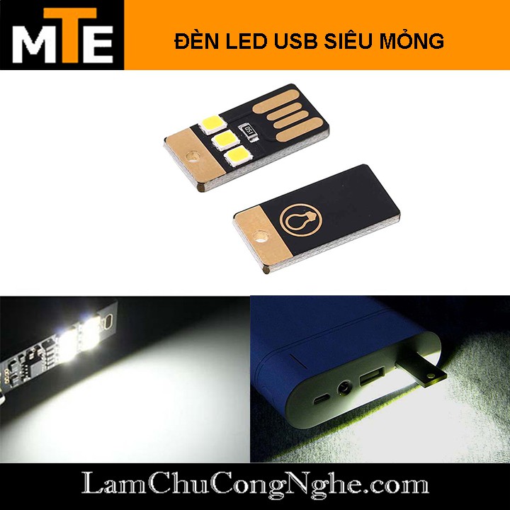 Đèn Led USB Siêu Mỏng - 3 LED siêu sáng