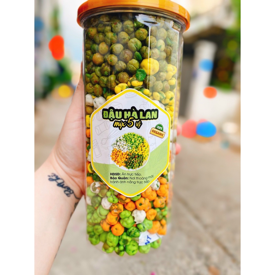 Đậu hà lan mix 5 vị hũ 500gr