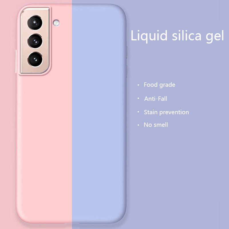Ốp điện thoại Silicon dẻo màu trơn chống sốc xinh xắn cho Samsung Galaxy S21 S21 Plus Ultra 5g
