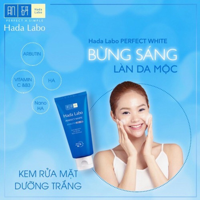 [SET 5 GÓI] Kem dưỡng trắng HADA LABO Perfect White Arbutin 3g