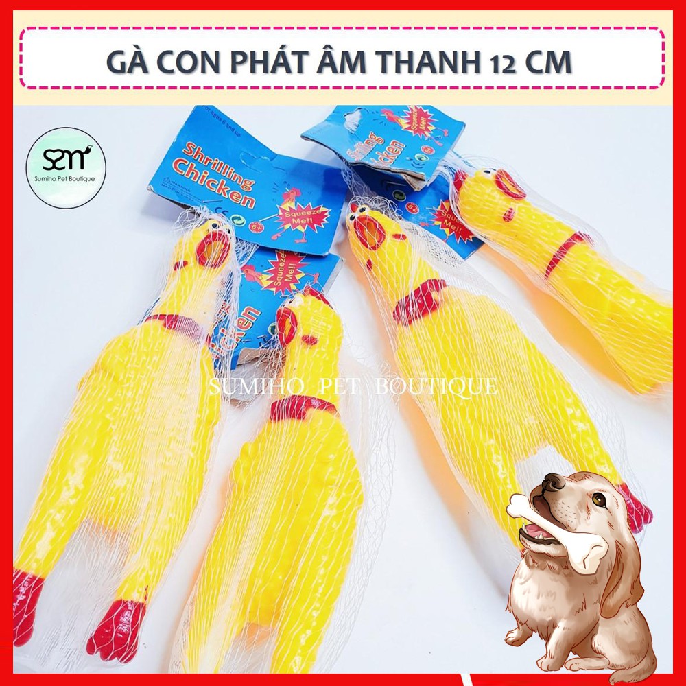 [Mã PETHOT giảm 8% đơn 199K] Đồ chơi tương tác với thú cưng Sumiho - Con gà phát âm thanh chút chít (12cm)