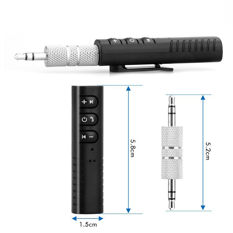 Đầu thu bluetooth 5.0 nhỏ gọn tiện dụng tích hợp pin sạc tích hợp tăng giảm âm lượng tạm dừng