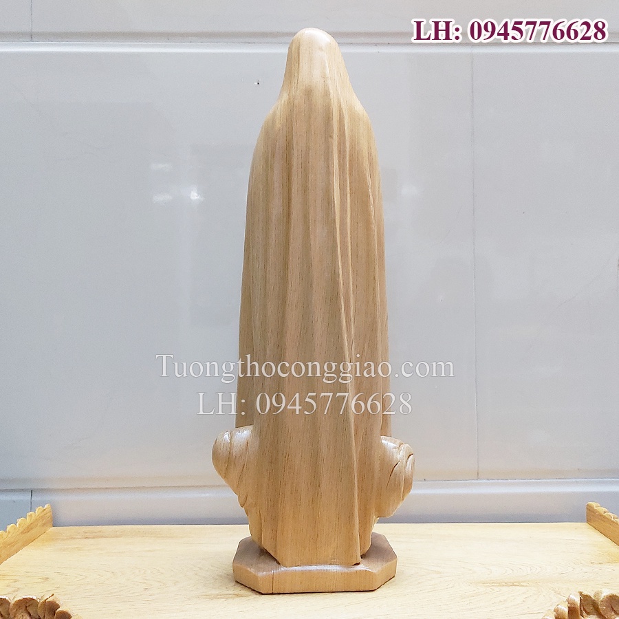Tượng Đức Mẹ Fatima 40cm gỗ pơmu