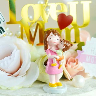 Trang trí mẹ ôm con - Phụ kiện trang trí bánh sinh nhật