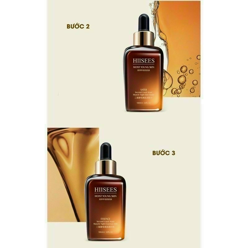 Bộ Mỹ Phẩm Dưỡng Trắng Da Căng Bóng Cấp Ẩm HIISEES 6 Món Hàng Nội Địa Trung Cao Cấp