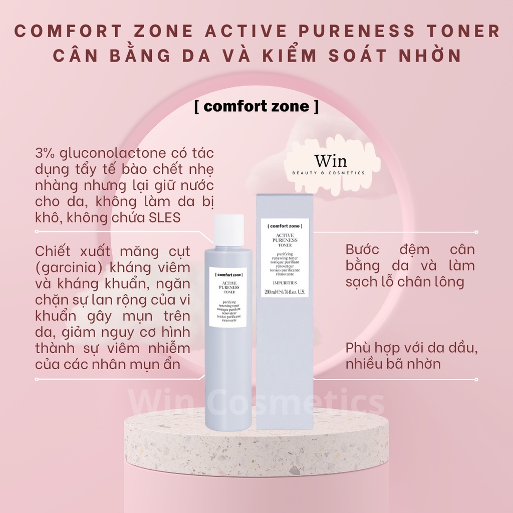 Comfort Zone Active Pureness Toner Nước hoa hồng
