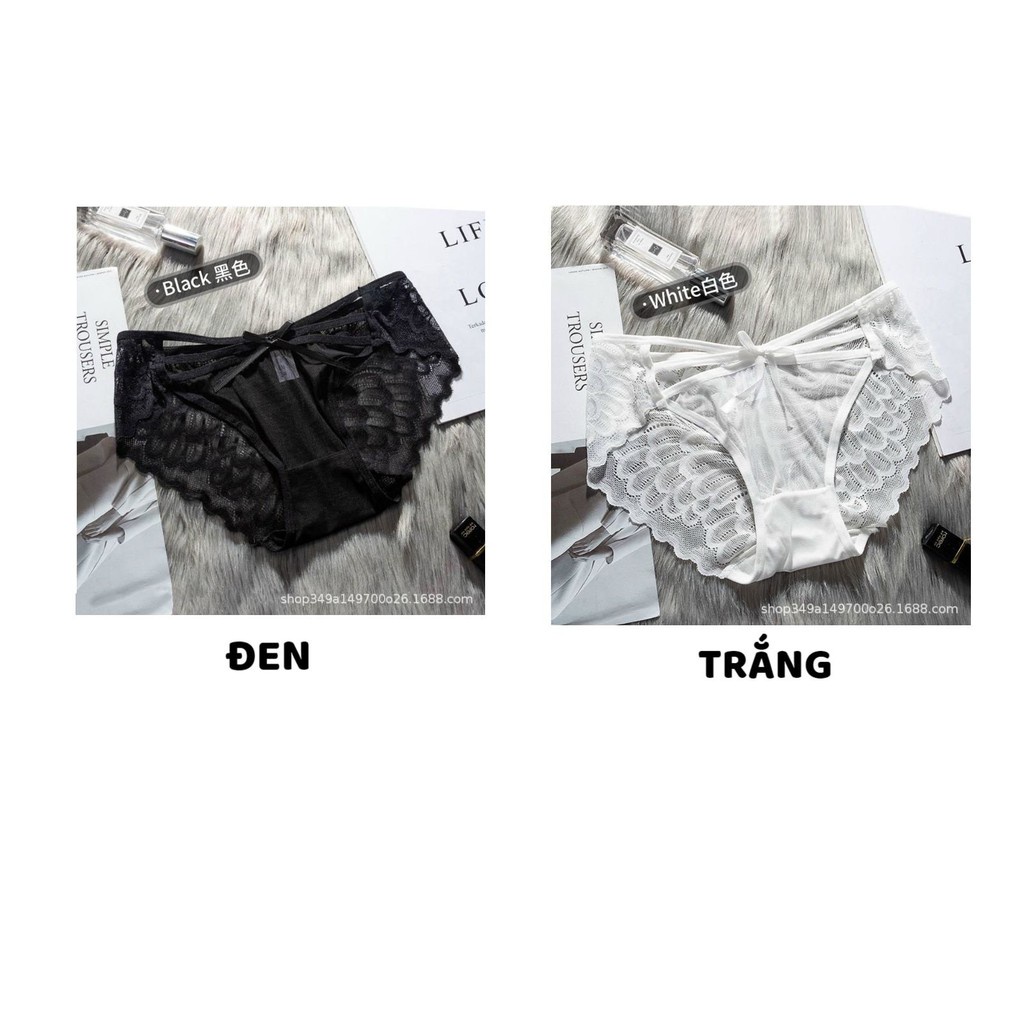 Quần Lót Nữ ❤️FREESHIP❤️ Quần Lót Ren Cao Cấp phối nơ điệu đà mã Y255