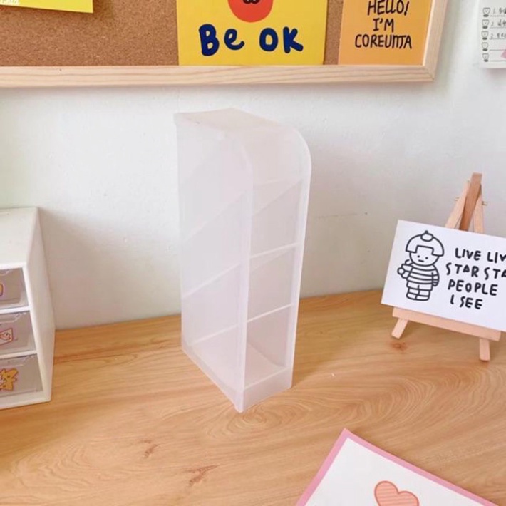 Kệ nhựa 4 ngăn đựng bút FREESHIP kệ 4 tầng đựng mỹ phẩm, bút, decor bàn học, bàn làm việc xinh xắn
