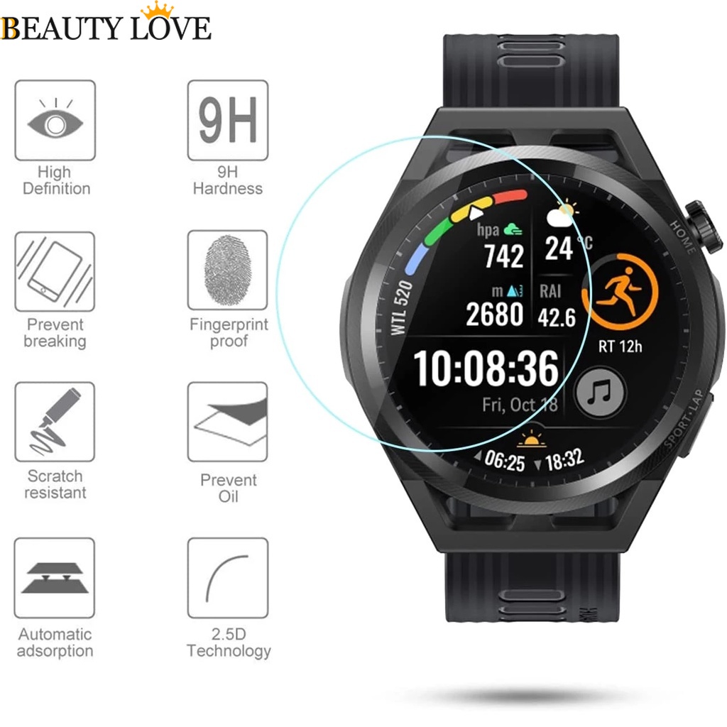 1 Kính Cường Lực 9H HD Chống Trầy Bảo Vệ Màn Hình Đồng Hồ Thông Minh Huawei GT3 Pro 46mm