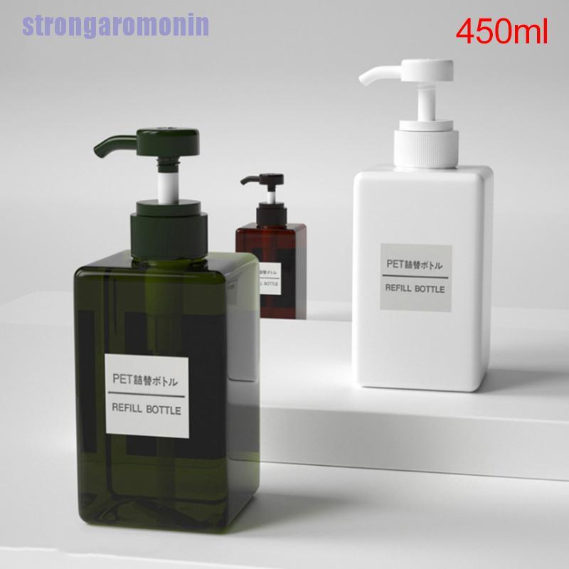 Bình Nhựa Trong Suốt Đựng Dầu Gội Sữa Tắm Tiện Dụng